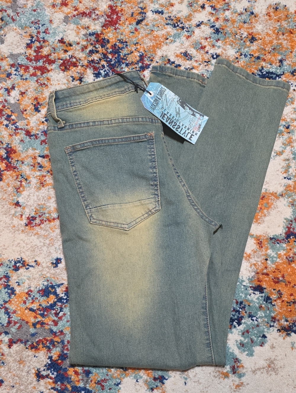 NWT Jackson & Driggs Men's Mud Wash Vintage Tint Skinny Fit Jeans, 30x29